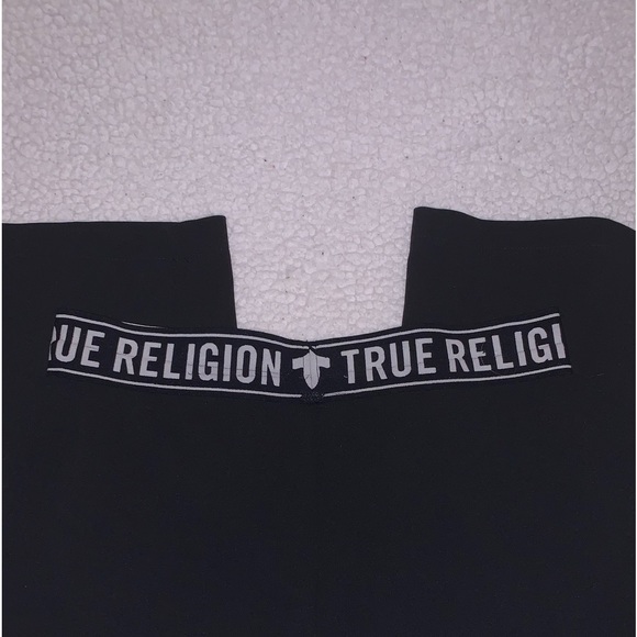 RE WORKED “TRUE RELIGION” HIGH WAIST WIDE LEG CROP PANTS - Picture 3 of 10